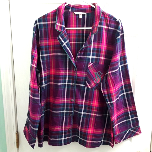 Victoria's Secret Other - Victorias Secret Plaid Flannel Pajama Top